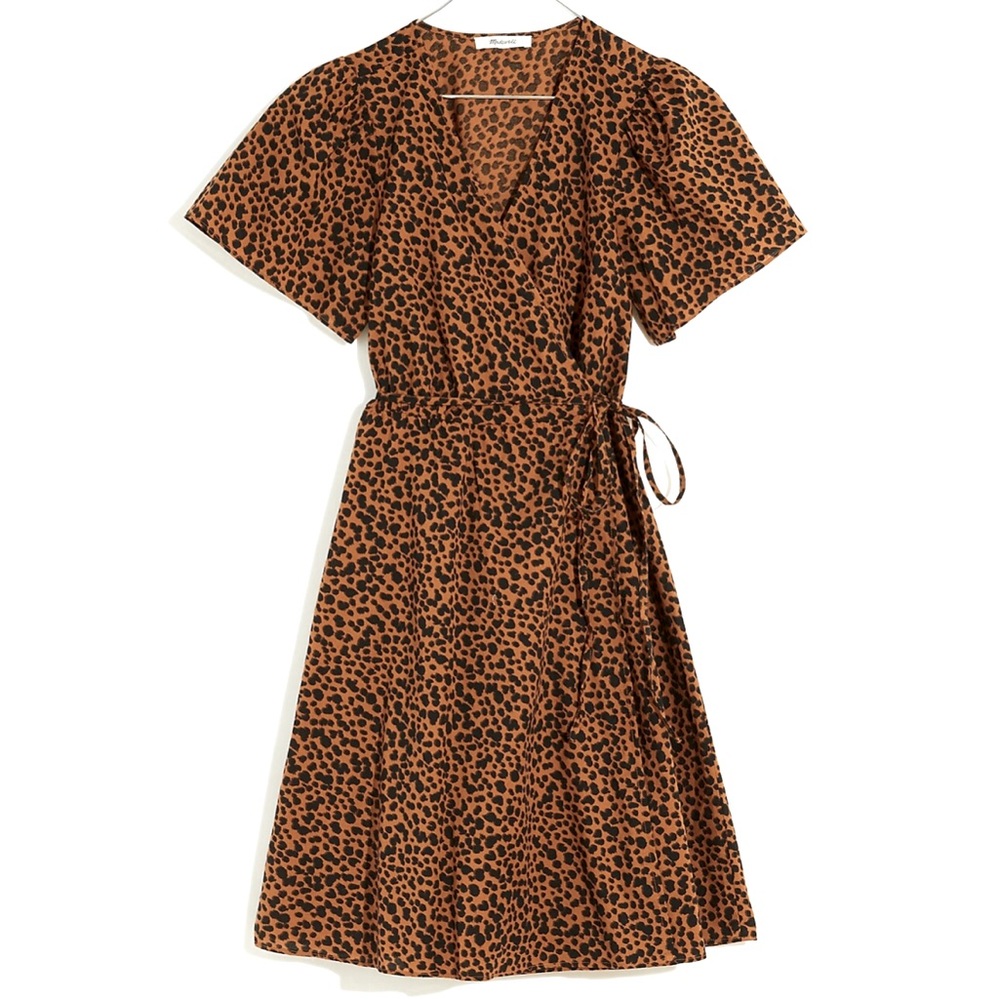 Madewell Leopard Print Wrap Dress